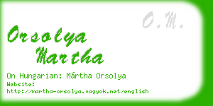 orsolya martha business card